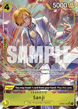 Sanji (OP04-104) (V.2) PRB01 Alternate Art Near Mint Englisch