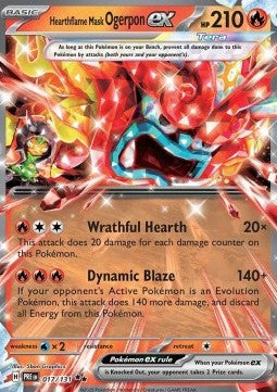 Ofenmaske Ogerpon ex PRE-017 Double Rare Excellent Deutsch
