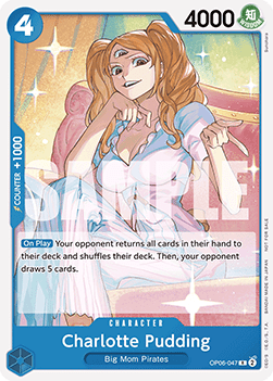 Charlotte Pudding (OP06-047) (V.1) UP Rare Boosterfrisch Englisch