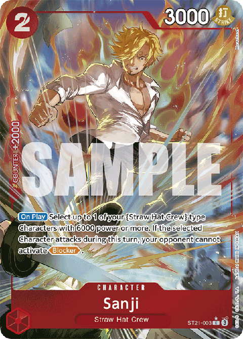 Sanji (ST21-003) (V.2) ST-21 Alternate Art Excellent Englisch
