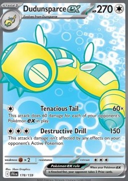 Dudunsparce ex JTG-178 Ultra Rare Excellent Englisch