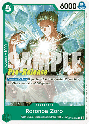 Roronoa Zoro (OP10-038) OP10P Common Near Mint Englisch