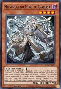Mitsurugi no Mikoto, Aramasa ALIN-090 Super Rare Good Deutsch 1. Auflage