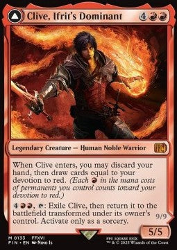 Clive, Ifrit's Dominant // Ifrit, Warden of Inferno FIN-133 Mythic Near Mint Englisch