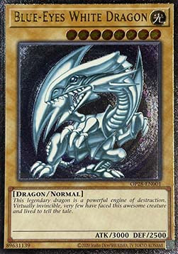 Blue-Eyes White Dragon OP28-EN001 Ultimate Rare Near Mint Englisch