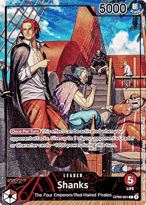Shanks (OP09-001) (V.2) UP Leader Boosterfrisch Englisch