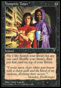 Vampiric Tutor VIS- Rare Light Played Englisch