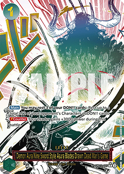 Demon Aura Nine Sword Style Asura Blades Drawn Dead Man's Game (OP12-037) (V.2) OP12 Alternate Art Boosterfrisch Englisch