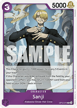 Sanji (OP12-070) (V.1) OP12 Rare Boosterfrisch Englisch