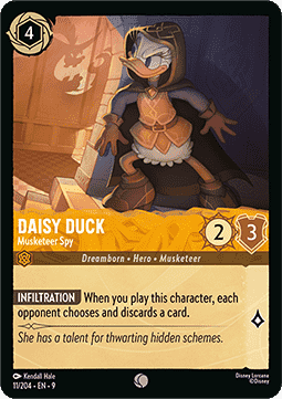 Daisy Duck - Musketier-Spionin 9FAB-11 Common Boosterfrisch Deutsch Foil