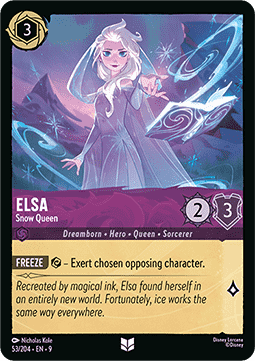Elsa - Eiskönigin (V.1) 9FAB-53 Uncommon Boosterfrisch Deutsch Foil