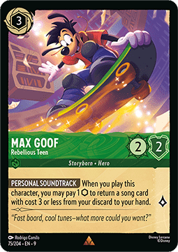 Max Goof - Rebellischer Teenager 9FAB-75 Rare Boosterfrisch Deutsch Foil
