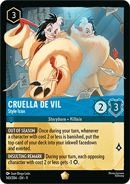 Cruella De Vil - Stilikone (V.1) 9FAB-143 Legendary Boosterfrisch Deutsch Foil