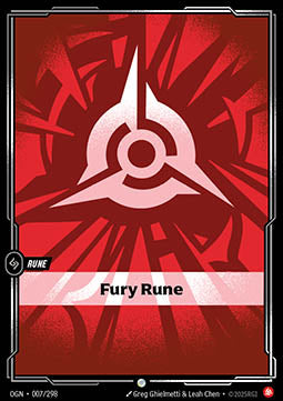 Fury Rune OGN-007 Common Boosterfrisch Englisch