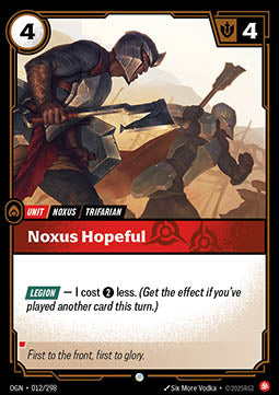 Noxus Hopeful OGN-012 Common Boosterfrisch Englisch