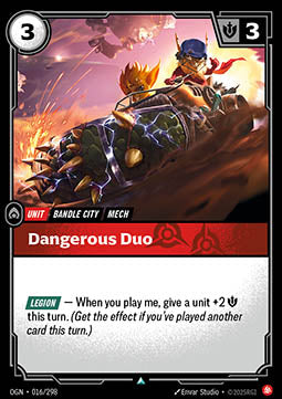Dangerous Duo OGN-016 Uncommon Near Mint Englisch