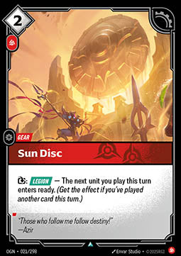 Sun Disc OGN-021 Uncommon Boosterfrisch Englisch