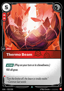 Thermo Beam OGN-022 Uncommon Boosterfrisch Englisch