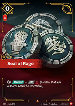 Seal of Rage OGN-040 Epic Near Mint Chinesisch (vereinfacht) Foil