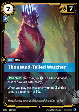 Thousand-Tailed Watcher OGN-116 Rare Excellent Englisch Foil