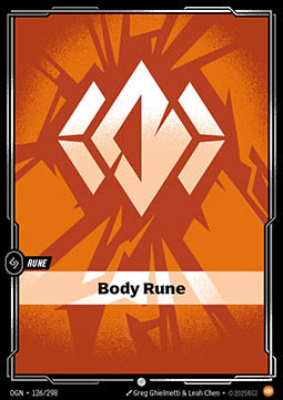 Body Rune OGN-126 Common Boosterfrisch Englisch