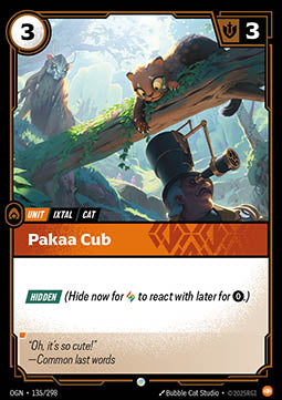 Pakaa Cub OGN-135 Common Boosterfrisch Englisch