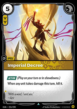 Imperial Decree OGN-221 Uncommon Near Mint Englisch