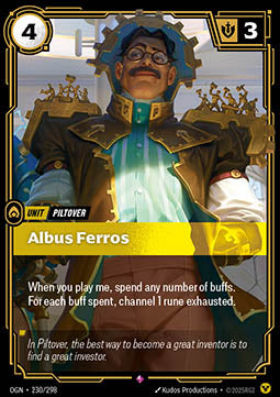 Albus Ferros OGN-230 Rare Boosterfrisch Englisch Foil