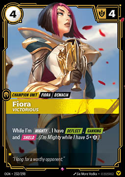 Fiora, Victorious OGN-232 Rare Good Englisch Foil