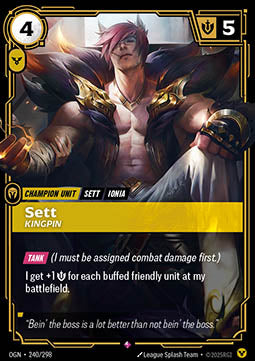 Sett, Kingpin OGN-240 Rare Near Mint Englisch Foil