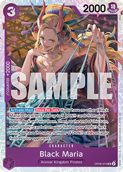 Black Maria (OP08-074) PRB02 Super Rare Near Mint Englisch