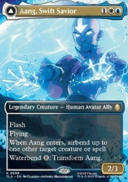 Aang, Swift Savior // Aang and La, Ocean's Fury (V.1) XTLA-298 Rare Near Mint Englisch Foil