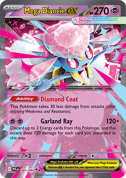 Mega Diancie ex PFL-041 Double Rare Near Mint Englisch