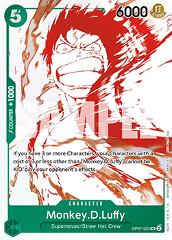 Monkey.D.Luffy (OP07-033) (V.1) UP Uncommon Near Mint Englisch