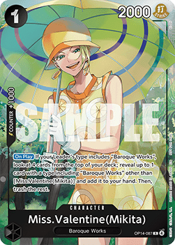 Miss.Valentine(Mikita) (OP14-087) (V.1) UP Rare Near Mint Englisch