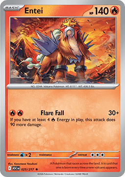 Entei ASC-025 Rare Near Mint Deutsch