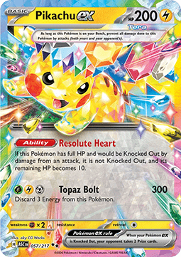 Pikachu ex ASC-057 Double Rare Excellent Deutsch