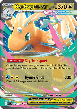 Mega Dragonite ex ASC-152 Double Rare Excellent Englisch