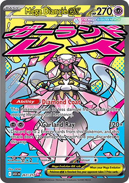 Mega Diancie ex ASC-267 Ultra Rare Poor Englisch