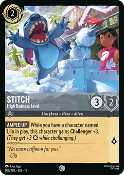 Stitch - High Badness Level 11WSP-185 Common Light Played Englisch Foil