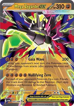 Mega Zygarde ex POR-047 Double Rare Near Mint Englisch