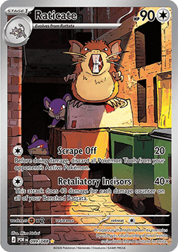 Raticate POR-099 Illustration Rare Near Mint Englisch