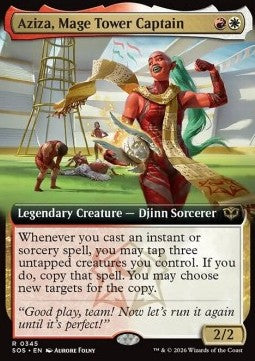 Aziza, Mage Tower Captain XSOS-345 Rare Near Mint Englisch Foil