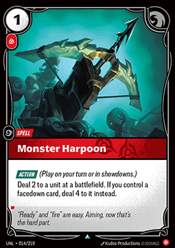 Monster Harpoon UNL-014 Uncommon Near Mint Englisch Foil