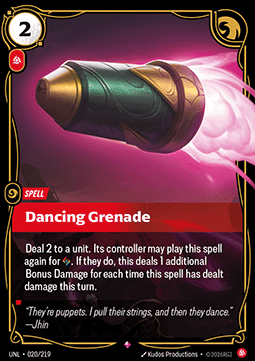 Dancing Grenade UNL-020 Rare Near Mint Englisch Foil