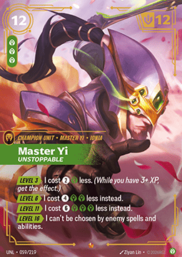 Master Yi, Unstoppable (V.1) UNL-059 Epic Near Mint Englisch Foil
