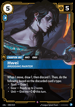 Hwei, Brooding Painter UNL-080 Rare Near Mint Englisch Foil