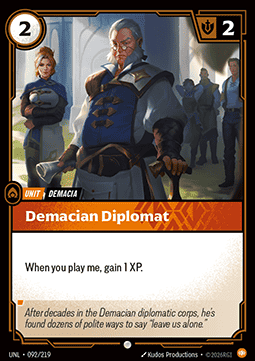 Demacian Diplomat UNL-092 Common Near Mint Englisch Foil