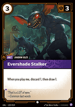 Evershade Stalker UNL-123 Common Near Mint Englisch Foil