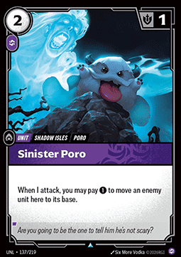 Sinister Poro UNL-137 Uncommon NM Englisch